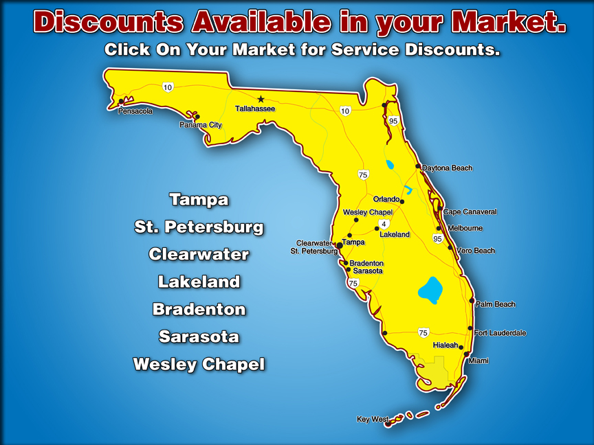 Florida Auto Coupons Saving Map